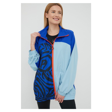 Sportovní bunda adidas by Stella McCartney HA8970 tyrkysová barva, oversize