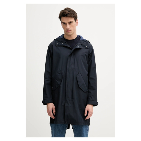 Bunda Tommy Hilfiger tmavomodrá barva, přechodná, MW0MW39645