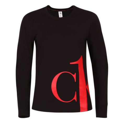 Calvin Klein SLEEP-L/S CREW NECK Dámské tričko s dlouhým rukávem, černá, velikost