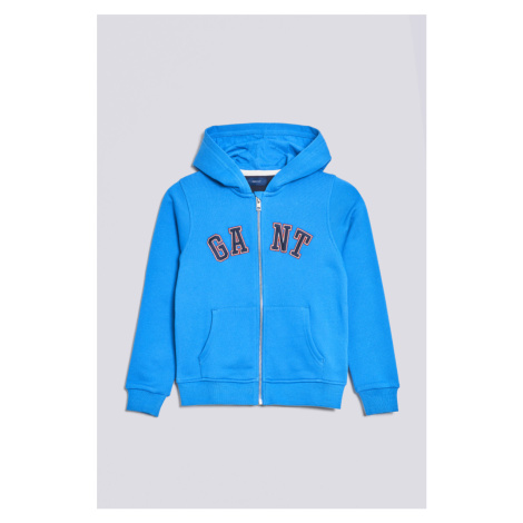 MIKINA GANT D1. GRAPHIC FULL ZIP HOODIE modrá