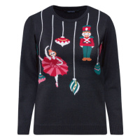 esmara® Dámský vánoční svetr s LED XXL (černá)