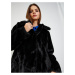 Černý dámský zimní kabát z umělé kožešiny Guess Angelica