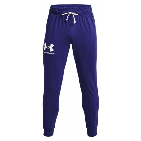 Under Armour Men's UA Rival Terry Joggers Sonar Blue/Onyx White Fitness kalhoty