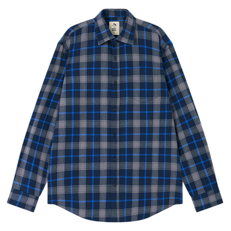 Pánská flanelová košile - Wolf & Wolfie K2551, modrá Barva: Modrá