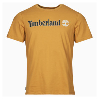 Timberland Linear Logo Short Sleeve Tee Hnědá