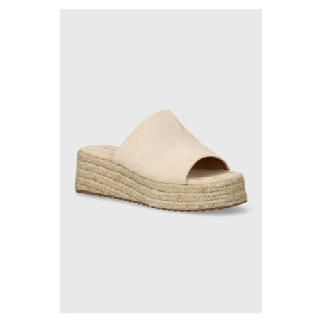 Espadrilky Answear Lab béžová barva, na platformě