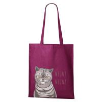 DOBRÝ TRIKO Bavlněná taška s potiskem Naštvaná kočka Barva: Fuchsiová