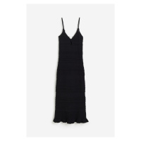 H & M - Šaty háčkovaný vzhled - černá