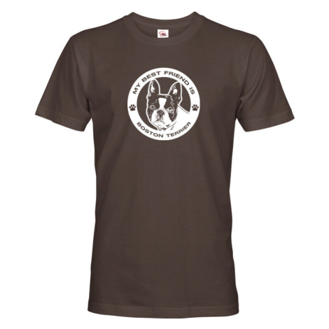 Pánské tričko s potiskem Bostonského teriéra - skvělý dárek pro milovníky psů BezvaTriko