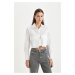 DEFACTO Crop Gabardine Long Sleeve Shirt