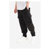 Kalhoty Neil Barett Hybrid Workwear Loose Sweatpants pánské, černá barva, ve střihu cargo, BJP01