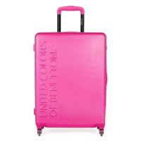 United Colors of Benetton Skořepinový cestovní kufr UCB Medium 60 l - růžová