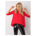 Red blouse with 3/4 sleeves