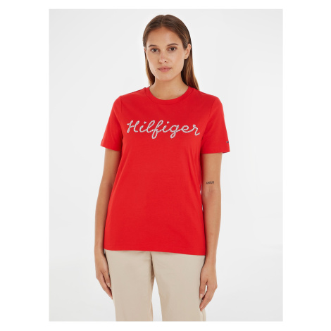 Červené dámské tričko Tommy Hilfiger
