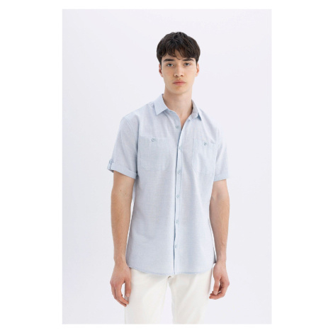 DEFACTO Slim Fit Poplin Short Sleeve Shirt