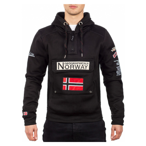 Pánská mikina s kapucí GEOGRAPHICAL NORWAY Gymclass Barva: Černá