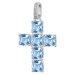 Brosway Stříbrný přívěsek se zirkony Fancy Cloud Light Blue FCL14