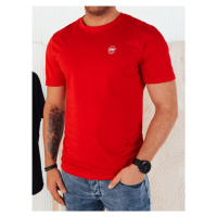 Dstreet Trendy červené tričko s jemným logem