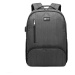 Kono Klasický městský batoh Luno s USB portem - šedý - 18L