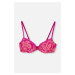 Dagi Pink Heart Detailed Covered Lace Bra