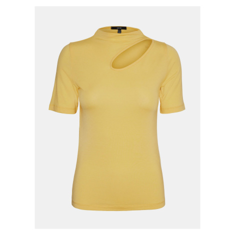 Žluté tričko s průstřihem VERO MODA Glow
