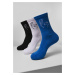 Slané ponožky 3-balení černá/bílá/modrá