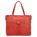 Kožená kufříková kabelka Patrizia Piu 218-021 červená