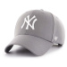 Kšiltovka 47brand MLB New York Yankees šedá barva, s aplikací, B-MVPSP17WBP-DY