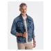 Ombre Men's denim katana jacket - denim