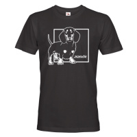 Pánské tričko pro milovníky psů s potiskem jezevčíka - skvělý dárek