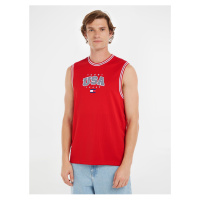 Červené pánské tílko Tommy Jeans Modern Sport Tank - Pánské