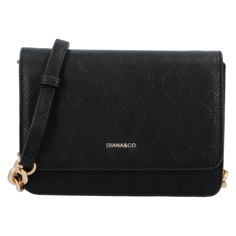 Dámská elegantní koženková  crossbody Fabiola, černá Diana & Co