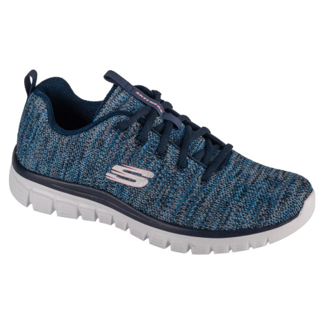 TMAVĚ MODRÉ DÁMSKÉ TENISKY SKECHERS GRACEFUL - TWISTED FORTUNE Tmavě modrá