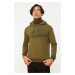 Trendyol Men's Khaki Regular Fit Hooded Cotton Sweatshirt