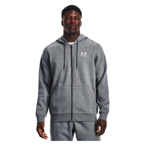 UNDER ARMOUR-UA Essential Fleece FZ Hood-GRY-1373881-012 Šedá