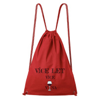 DOBRÝ TRIKO Bavlněný batoh s potiskem Více vína Barva: Červená