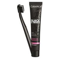 CURAPROX Black Is White set Pasta 90 ml + Zubní kartáček CS 5460