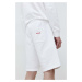 Bavlněné šortky HUGO bílá barva, 50504826