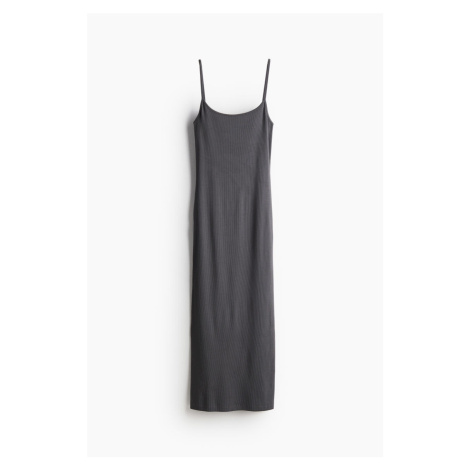 H & M - Dlouhé šaty's ramínky - šedá H&M