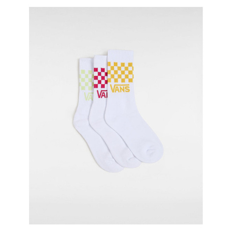 VANS Classic Checkerboard Crew Socks Women Red, Size