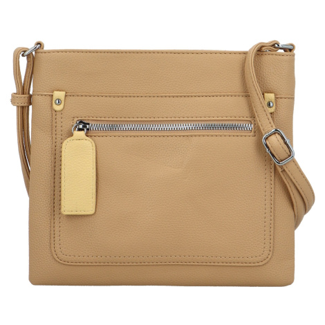 Stylová dámská koženková crossbody kabelka Walida, camel Maria C.