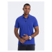 Men's polo shirt with collar - intense blue V9 S1745