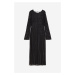H & M - Krajkové šaty - černá