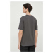 Bavlněné tričko Sisley šedá barva