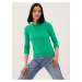 Zelený dámský mimořádně měkký svetr ke krku Marks & Spencer