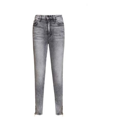 Džíny Mother THE SWOONER ANKLE ZIP SKINNY šedá