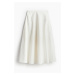 H & M - Kolová nylonová sukně - bílá