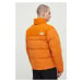 Péřová bunda The North Face 92 RIPSTOP NUPTSE oranžová barva, zimní, NF0A86ZQPCO1