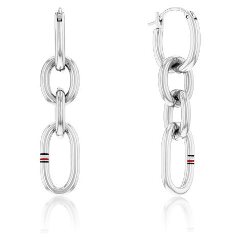 Tommy Hilfiger Moderní ocelové náušnice Contrast Link Chain 2780787