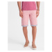 Men's chinos shorts with denim trim - pink V8 W421